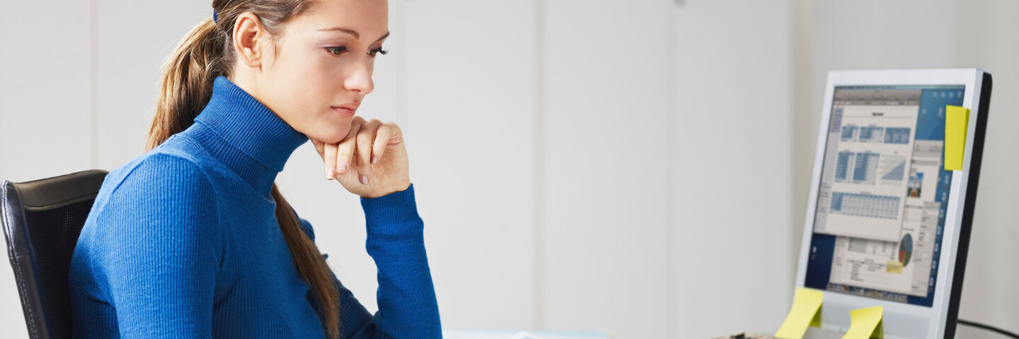 woman working at computer