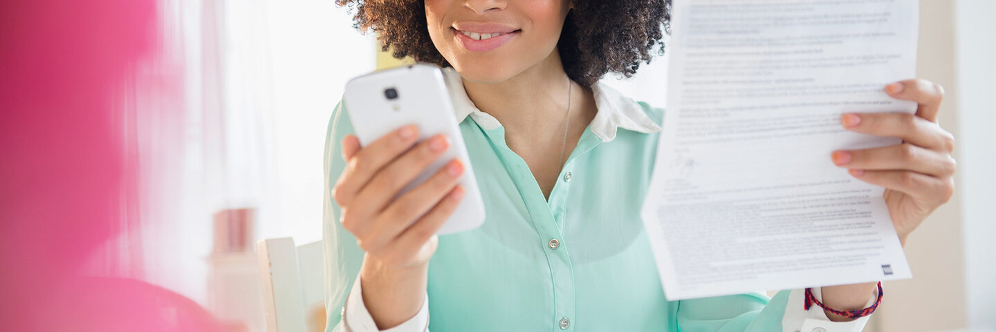 woman receiving good news