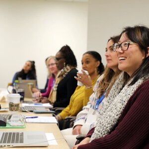 multi-cultural classroom of adult learners